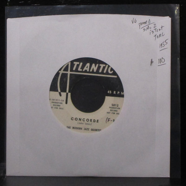 The Modern Jazz Quartet - Concorde 7" VG Promo Vinyl 45 Atlantic 5812 USA 1955 - Shuga Records