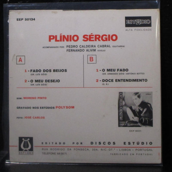 Plinio Sergio - Coimbra De Sempre EP 7" VG+ Vinyl 45 Estudio EEP 50134 Portugal - Shuga Records