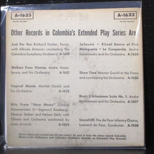 Elanor Steber & Nelson Eddy - Hits From "New Moon" EP 7" VG+ Vinyl 45 Columbia - Shuga Records