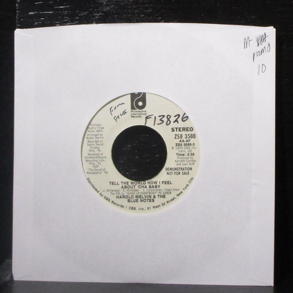 Harold Melvin & Blue Notes - Tell The World How I Feel 7" Mint- Promo Vinyl 45 - Shuga Records