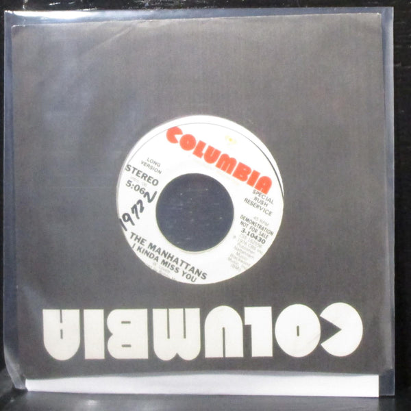 The Manhattans - I Kinda Miss You 7" VG+ Promo Vinyl 45 Columbia 3-10430 USA - Shuga Records