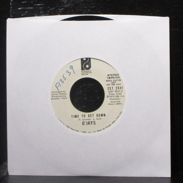 O'Jays - Time To Get Down 7" Mint- Promo Vinyl 45 Phila Intl ZS7 3531 USA 1973 - Shuga Records