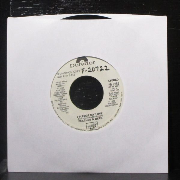Peaches & Herb - I Pledge My Love 7" Mint- Promo Vinyl 45 Polydor PD 2053 USA - Shuga Records