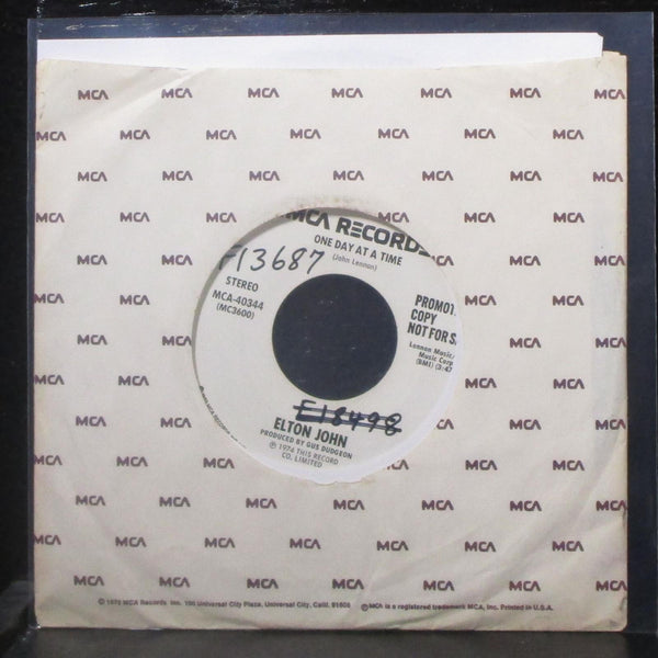Elton John - Lucy In The Sky With Diamonds 7" VG+ Promo Vinyl 45 MCA-40344 USA - Shuga Records