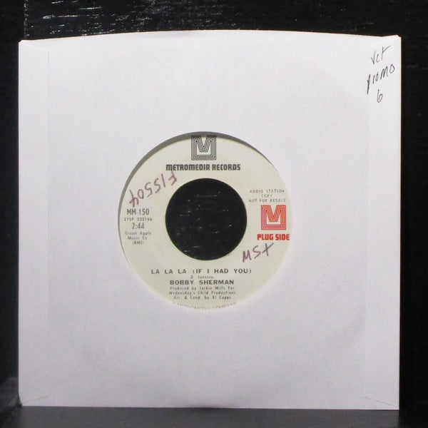 Bobby Sherman - La La La / Time 7" VG+ Promo Vinyl 45 Metromedia MM-150 USA - Shuga Records