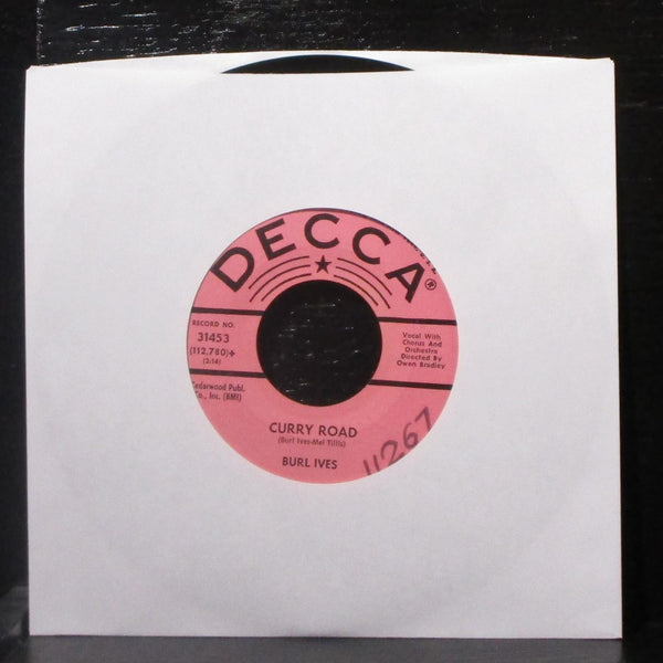 Burl Ives - The Same Old Hurt / Curry Road 7" VG+ Promo Vinyl 45 Decca 31453 USA - Shuga Records