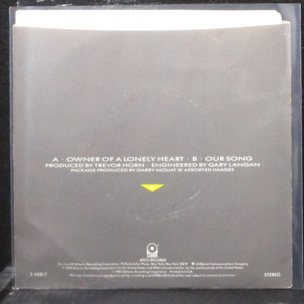 Yes - Owner Of A Lonely Heart 7" Mint- Promo Vinyl 45 ATCO 7-99817 USA 1983 - Shuga Records