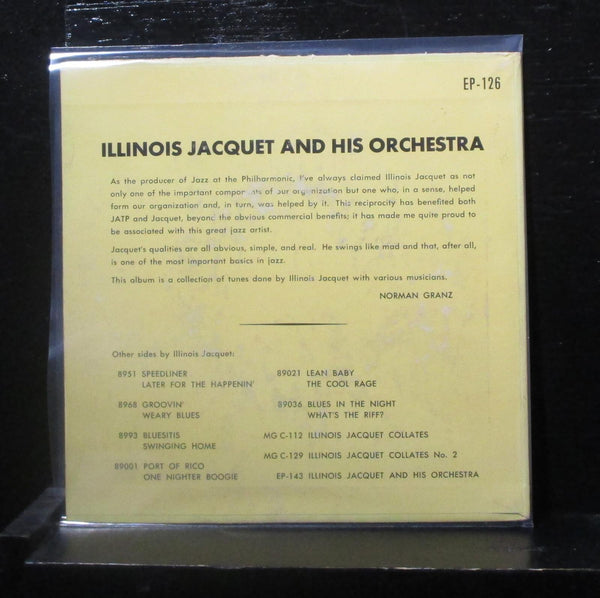Illinois Jacquet - Illinois Jacquet And His Orchestra 7" VG+ EP-126 Vinyl 45 - Shuga Records