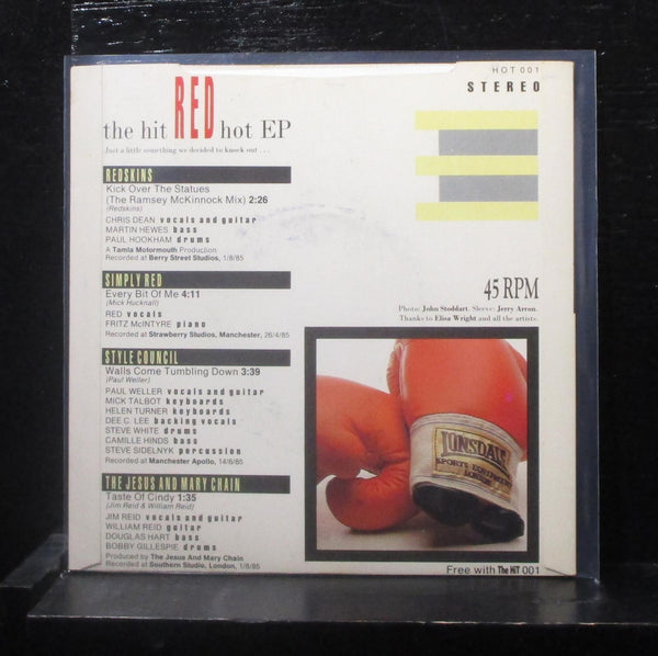 Various - The Hit RED Hot EP 7" VG+ HOT 001 UK 1985 Vinyl 45 - Shuga Records