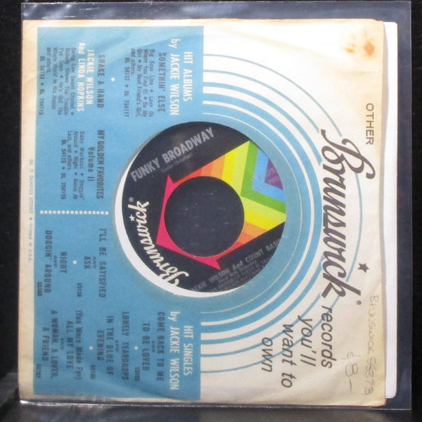 Jackie Wilson & Count Basie - Chain Gang / Funky Broadway 7" VG+ Vinyl 45 55373 - Shuga Records