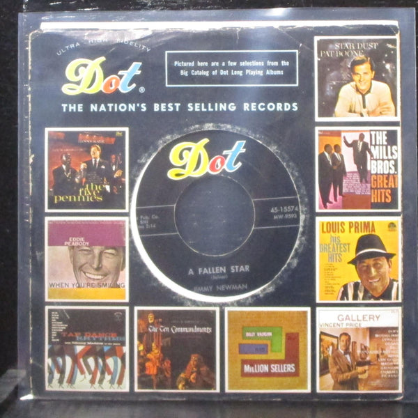 Jimmy Newman - A Fallen Star / I Can't Go On This Way 7" VG+ Vinyl 45-15574 Dot - Shuga Records