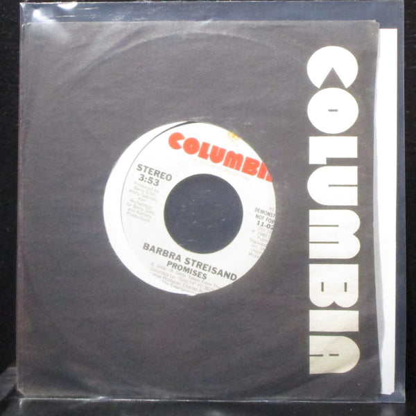 Barbra Streisand - Promises 7" Mint- Promo Vinyl 45 Columbia 11-02065 USA 1980 - Shuga Records