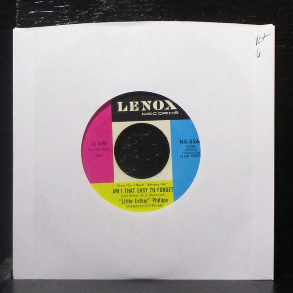 Little Esther Phillips - Am I That Easy To Forget 7" VG+ Vinyl 45 Lenox NX-5560 - Shuga Records
