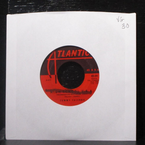 Tommy Facenda - High School U.S.A. (Washington-Baltimore Area) 7" VG Vinyl 45 - Shuga Records