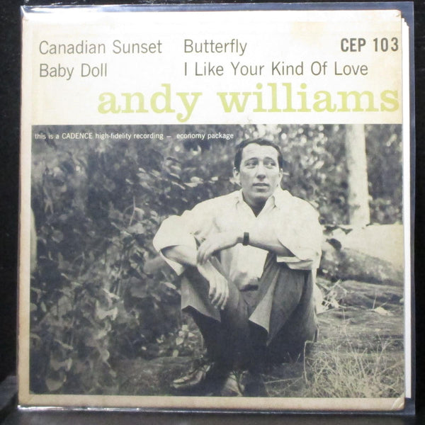 Andy Williams - Canadian Sunset EP 7" VG+ Vinyl 45 Cadence CEP-103 USA - Shuga Records