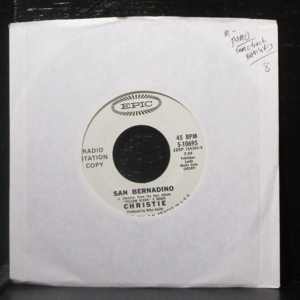 Christie - San Bernadino 7" Mint- Promo Vinyl 45 Epic 5-10695 USA 1970 - Shuga Records