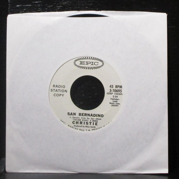 Christie - San Bernadino 7" Mint- Promo Vinyl 45 Epic 5-10695 USA 1970 - Shuga Records
