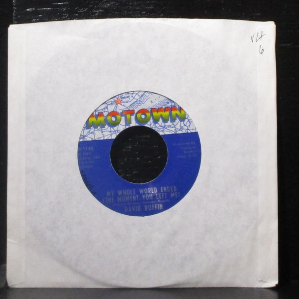 David Ruffin - My Whole World Ended 7" VG+ Vinyl 45 Motown M-1140 USA 1969 - Shuga Records