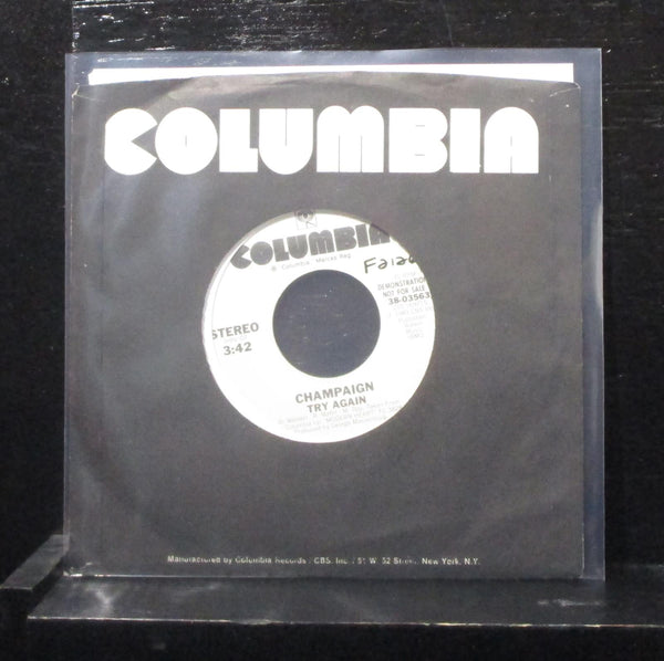 Champaign - Try Again 7" Mint- 38-03563 Promo USA 1983 Vinyl 45 - Shuga Records