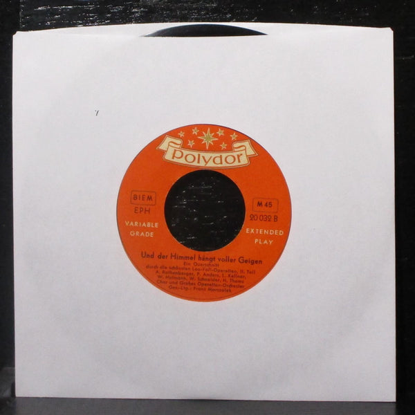 Leo Fall - Und Der Himmel Hngt Voller Geigen 7" VG Vinyl 45 Polydor Germany - Shuga Records
