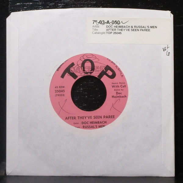 Doc Heimbach & Russal's Men - After They've Seen Paree 7" VG+ Vinyl 45 25045 - Shuga Records