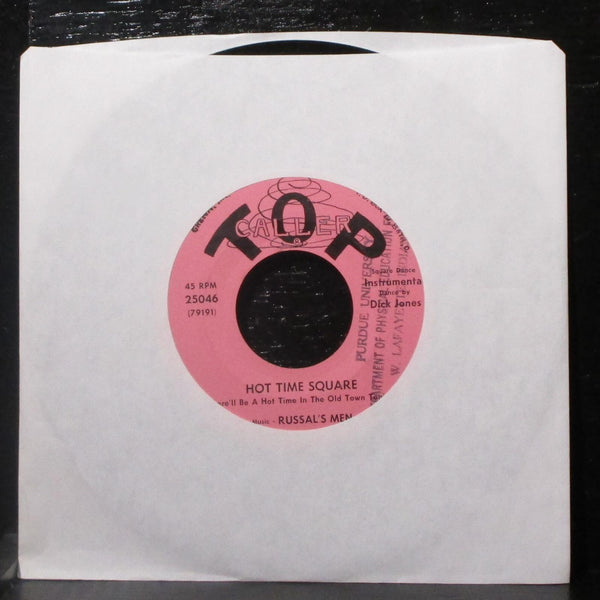 Dick Jones & Russal's Men - Hot Time Square 7" VG+ Vinyl 45 Top Caller 25046 USA - Shuga Records