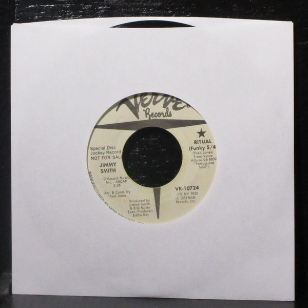 Jimmy Smith - And I Love You So / Ritual (Funky 5/4) 7" VG+ Promo Vinyl 45 Verve - Shuga Records