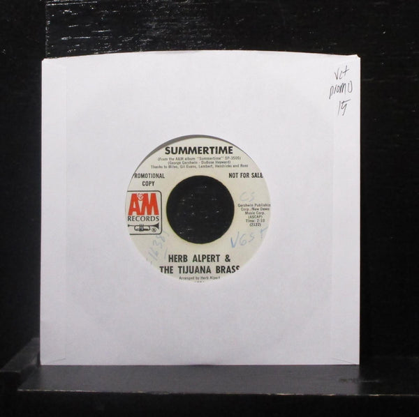 Herb Alpert & The Tijuana Brass - Summertime / Hurt So Bad 7" VG+ 1261 Promo 45 - Shuga Records