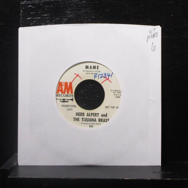 Herb Alpert And The Tijuana Brass - Mame / Our Day Will Come 7" VG+ 823 Promo - Shuga Records