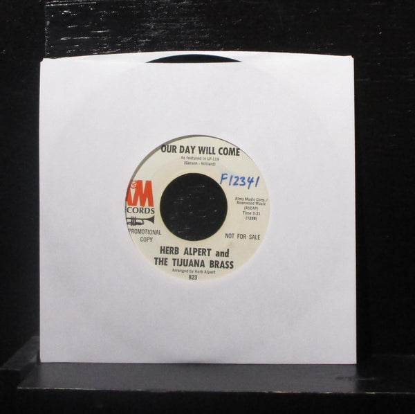 Herb Alpert And The Tijuana Brass - Mame / Our Day Will Come 7" VG+ 823 Promo - Shuga Records
