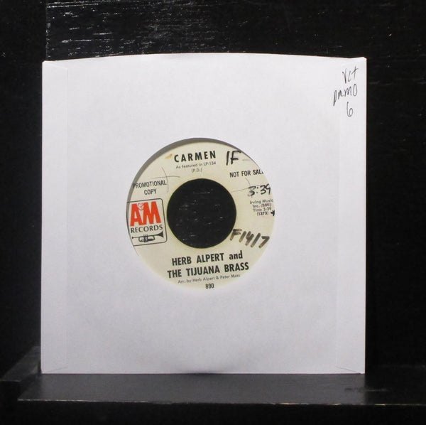 Herb Alpert And The Tijuana Brass - Carmen / Love So Fine 7" VG+ 890 Promo Vinyl - Shuga Records