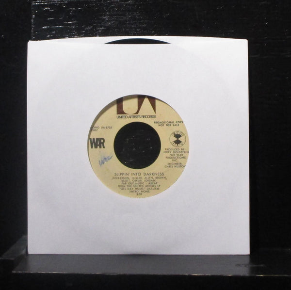 War - Slippin Into Darkness / Nappy Head (Theme From Ghetto Man) 7" VG+ UA-8704 - Shuga Records