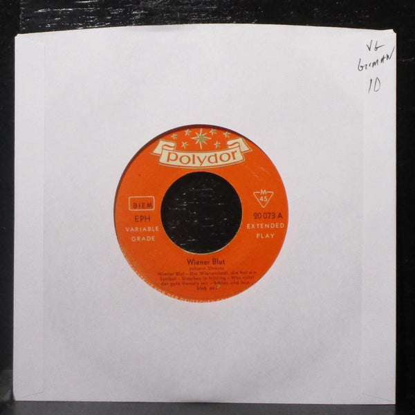 Johann Strauss - Wiener Blut EP 7" VG Vinyl 45 Polydor 20 073 EPH Germany - Shuga Records