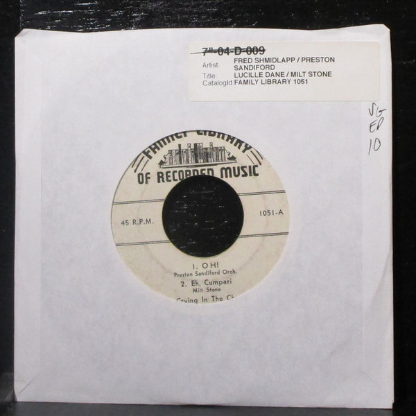 Various Artists - OH! / You, You, You EP 7" VG Vinyl 45 Family Library 1051 USA - Shuga Records