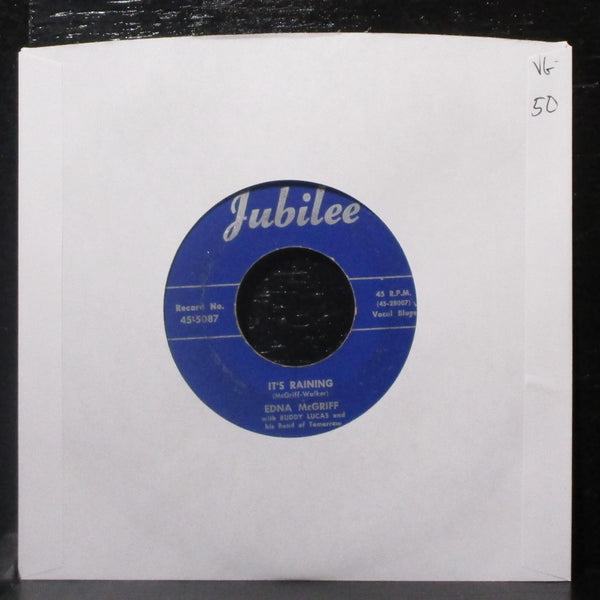 Edna McGriff - It's Raining / Not Now 7" VG- Vinyl 45 Jubilee 45-5087 USA - Shuga Records