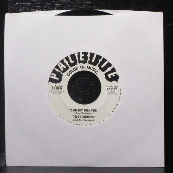 Teddy Mertens - A Lonesome Heart / Sunset Prayer 7" VG+ Promo Vinyl 45 Palette - Shuga Records