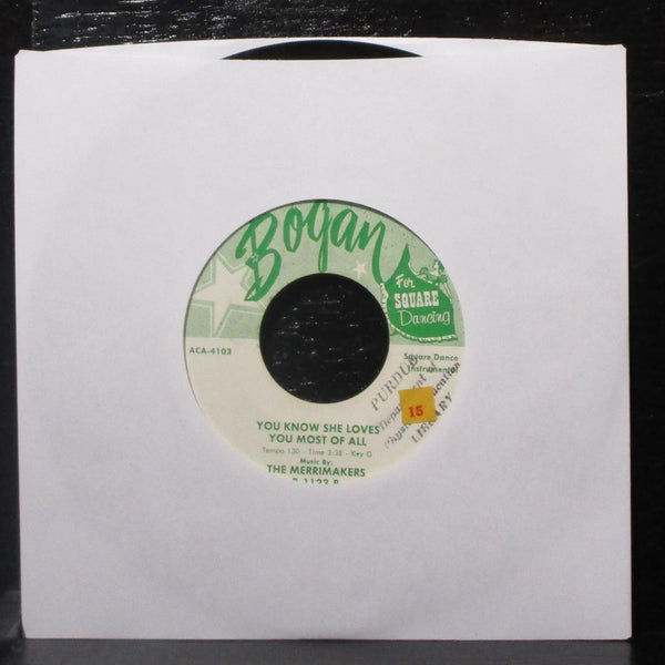 The Merrimakers - You Know She Loves You Most Of All 7" VG+ Vinyl 45 Bogan - Shuga Records