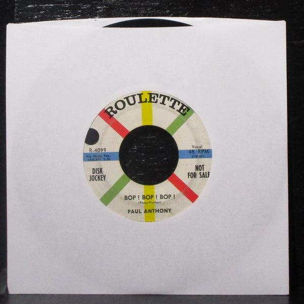 Paul Anthony - My Promise To You 7" VG Promo Vinyl 45 Roulette R-4099 USA 1958 - Shuga Records