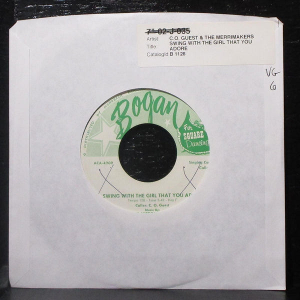 The Merrimakers - Swing With The Girl That You Adore 7" VG Vinyl 45 Bogan B-1128 - Shuga Records