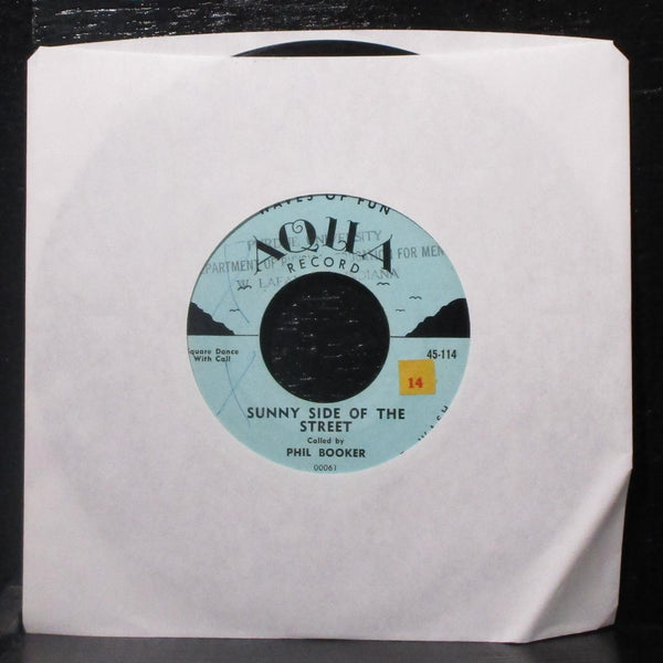Phil Booker & The Cavaliers - Sunny Side Of The Street 7" VG Vinyl 45-114 Aqua - Shuga Records