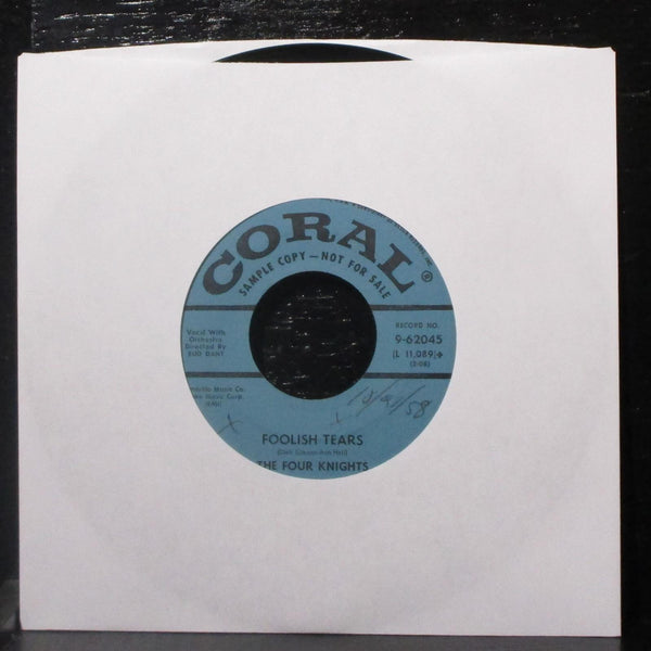 The Four Knights - O' Falling Star / Foolish Tears 7" VG+ Promo Vinyl 45 Coral - Shuga Records