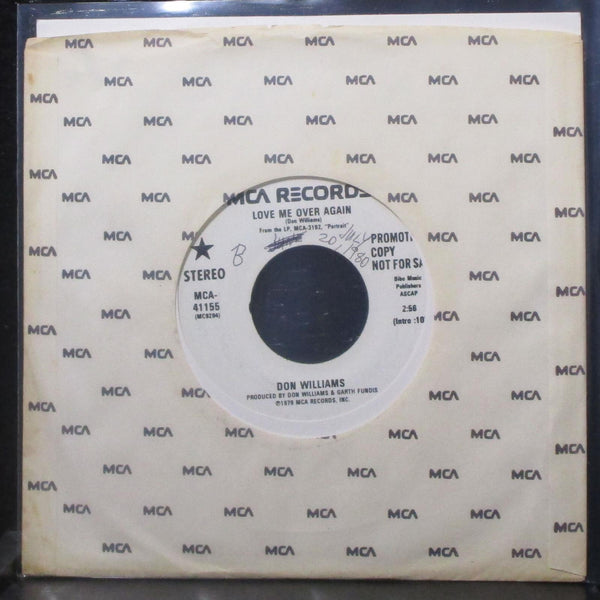 Don Williams - Love Me Over Again 7" VG+ Promo Vinyl 45 MCA-41155 USA 1979 - Shuga Records