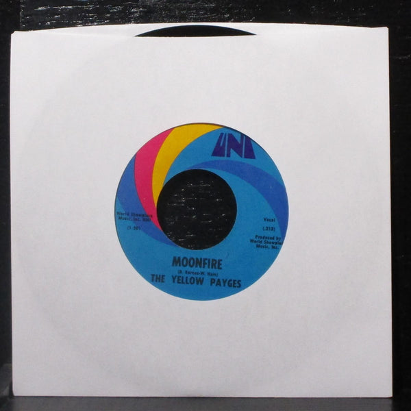 The Yellow Payges - Finger Poppin' Party / Moonfire 7" VG+ Vinyl 45 UNI 1970 - Shuga Records