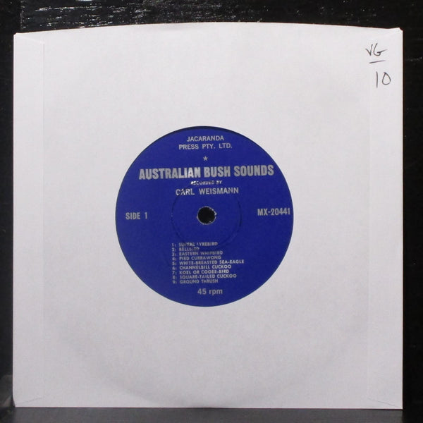 Carl Weismann - Australian Bush Sounds 7" VG Vinyl 45 Jacaranda Press MX-20441 - Shuga Records