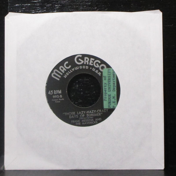 Chuck Raley - Those Lazy-Hazy-Crazy Days Of Summer 7" VG+ Vinyl 45 Mac Gregor - Shuga Records
