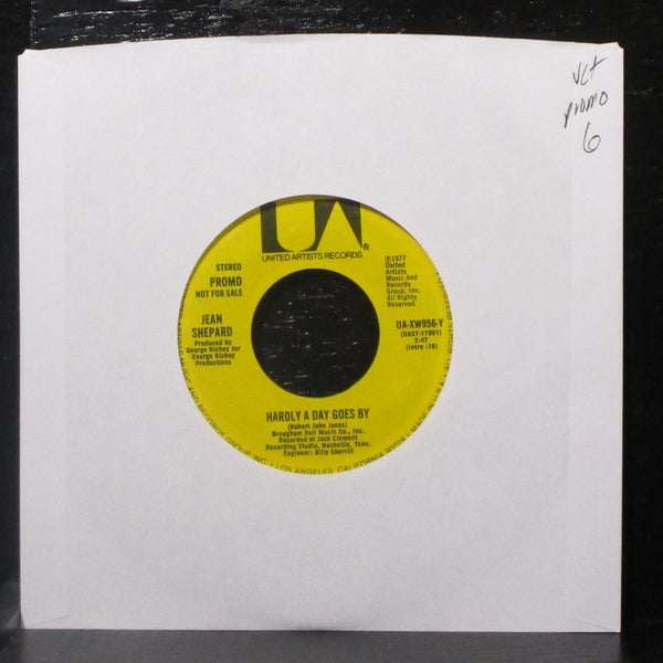 Jean Shepard - Hardly A Day Goes By 7" VG+ Promo Vinyl 45 UA-XW956-Y USA 1977 - Shuga Records