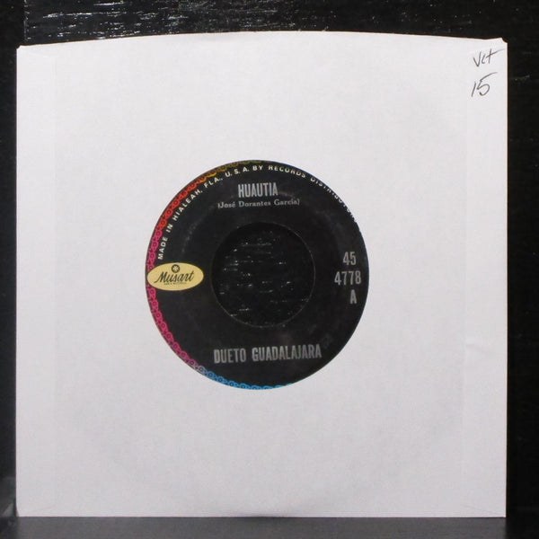 Dueto Guadalajara - Huautia / La Yolanda 7" VG+ Vinyl 45 Musart 45 4778 USA - Shuga Records