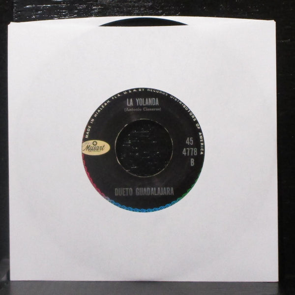 Dueto Guadalajara - Huautia / La Yolanda 7" VG+ Vinyl 45 Musart 45 4778 USA - Shuga Records