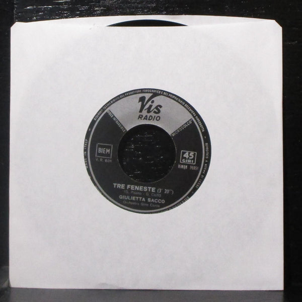Giulietta Sacco - Lettera A Mamma Mia / Tre Feneste 7" VG+ 45 Vis Radio Italy - Shuga Records