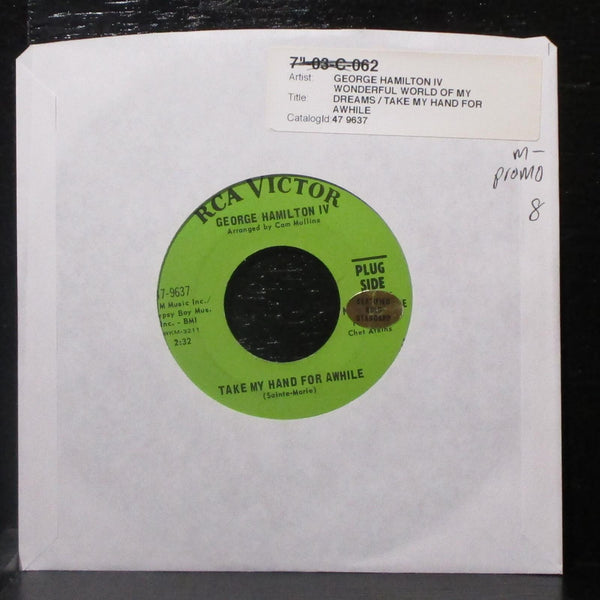 George Hamilton IV - Take My Hand For Awhile 7" Mint- Promo Vinyl 45 RCA 47-9637 - Shuga Records